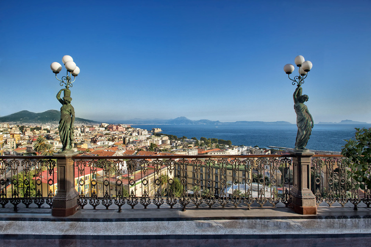 Enjoy a view clear to Mount Vesuvius from Grand Hotel Parker's.