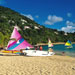 Sailboats, windsurfers, paddleboats, water-skis, and snorkeling gear are ready and waiting, with golf and horseback riding stables nearby.